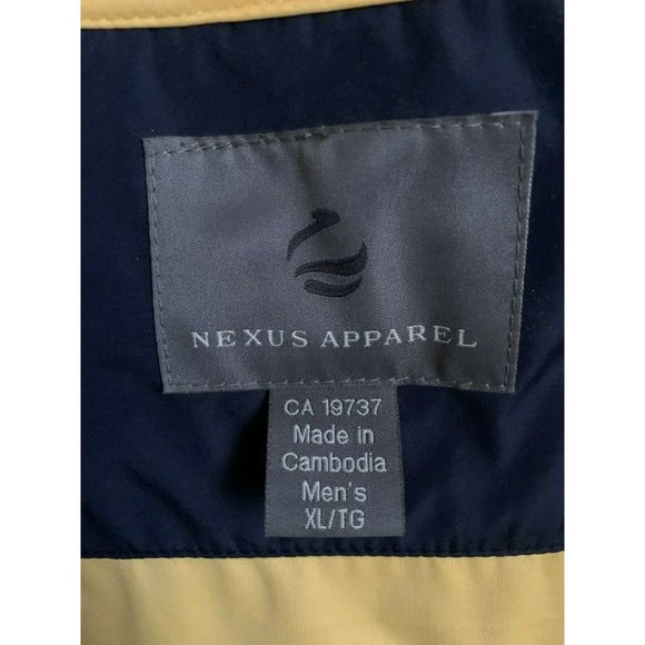 Nexus Apparel windbreaker Jacket Micro Polyester Bonded Fabric Men XL yellow - Picture 5 of 10